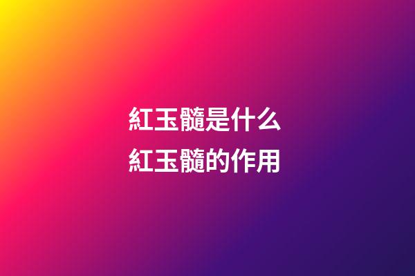 紅玉髓是什么 紅玉髓的作用